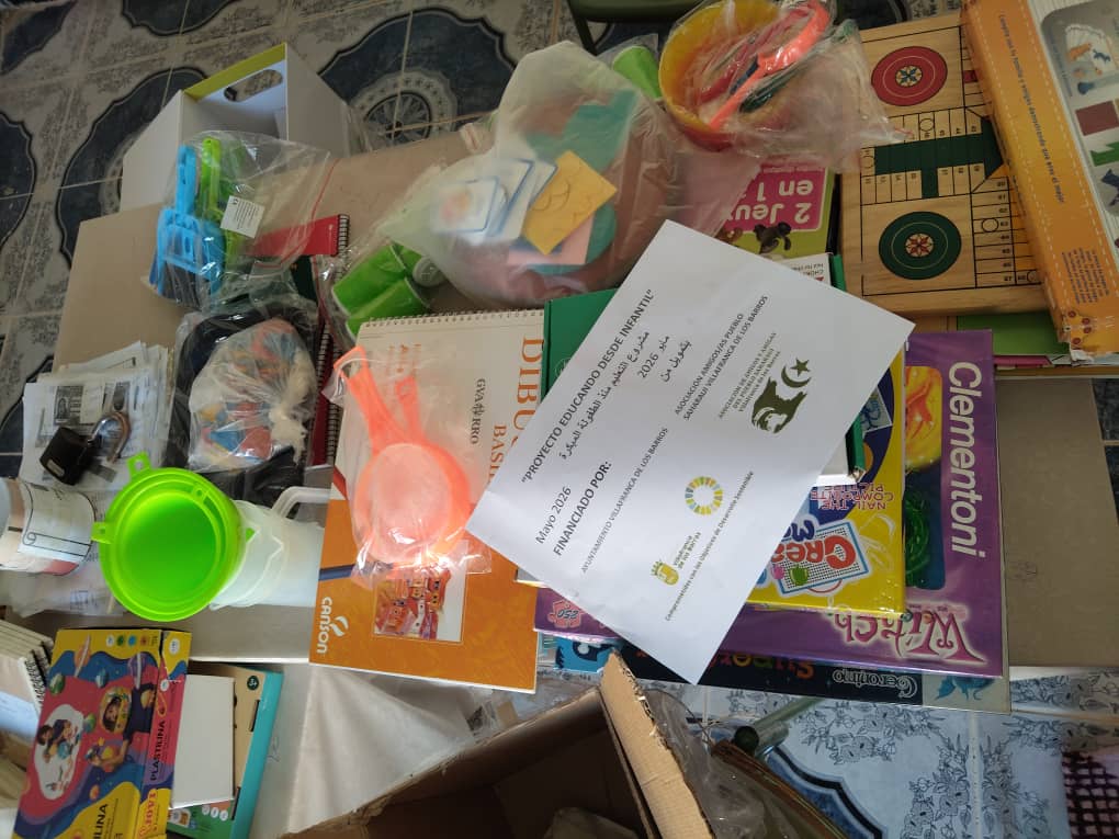 Material recibido en la guardería